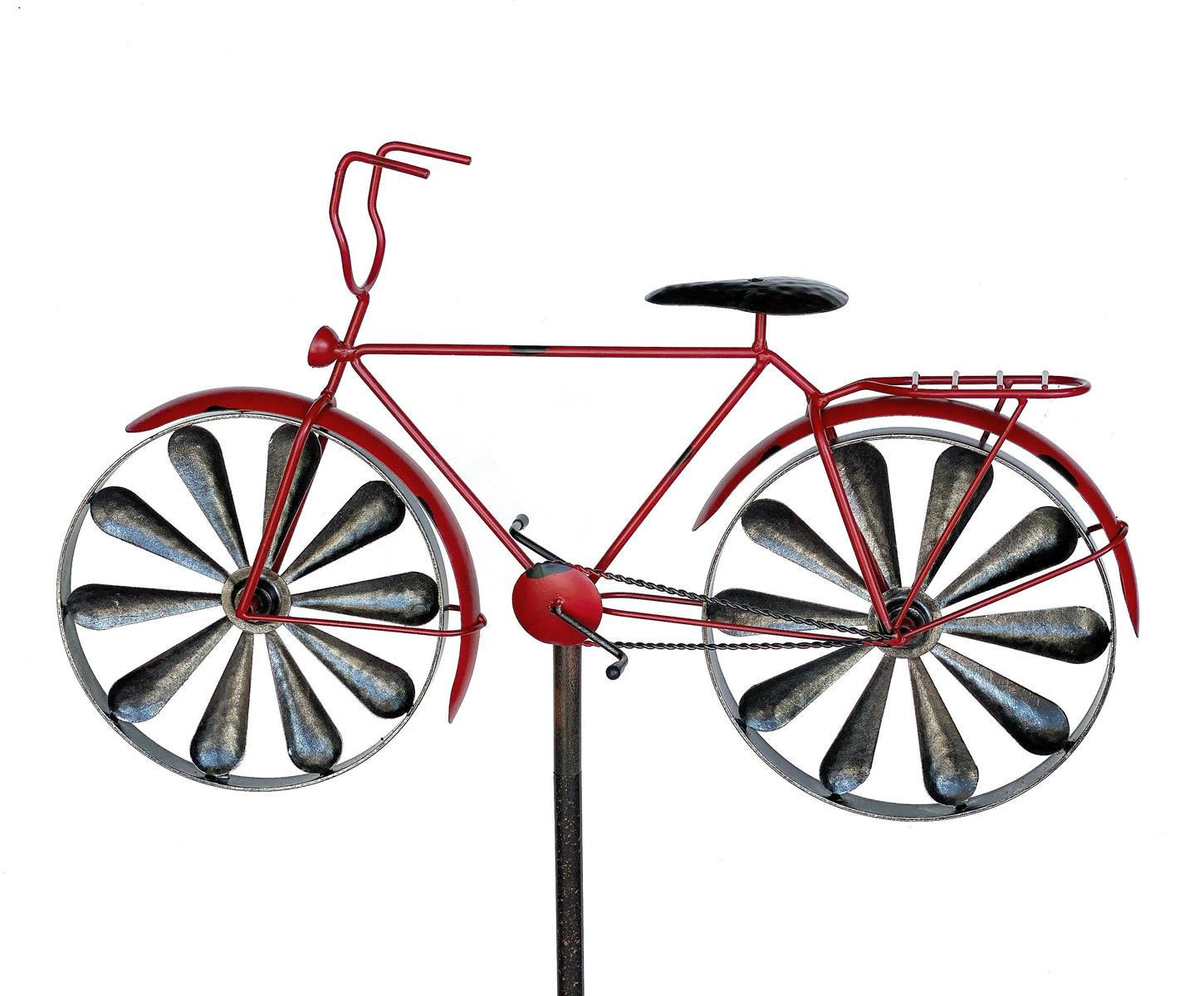 GARTENSTECKER Metall Rot Fahrrad 160 cm - Rot, Metall (50/160/11.5cm) - DanDiBo