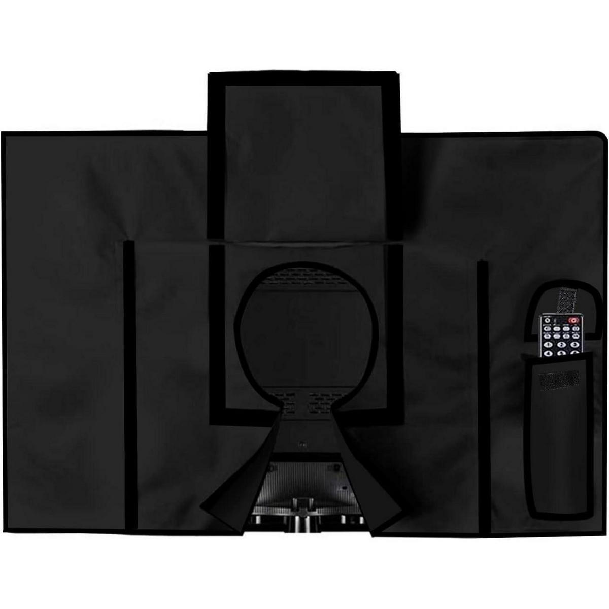 TV-ABDECKUNG Outdoor Schwarz 55-58 Zoll - Schwarz, Textil (89/1.3/137cm)