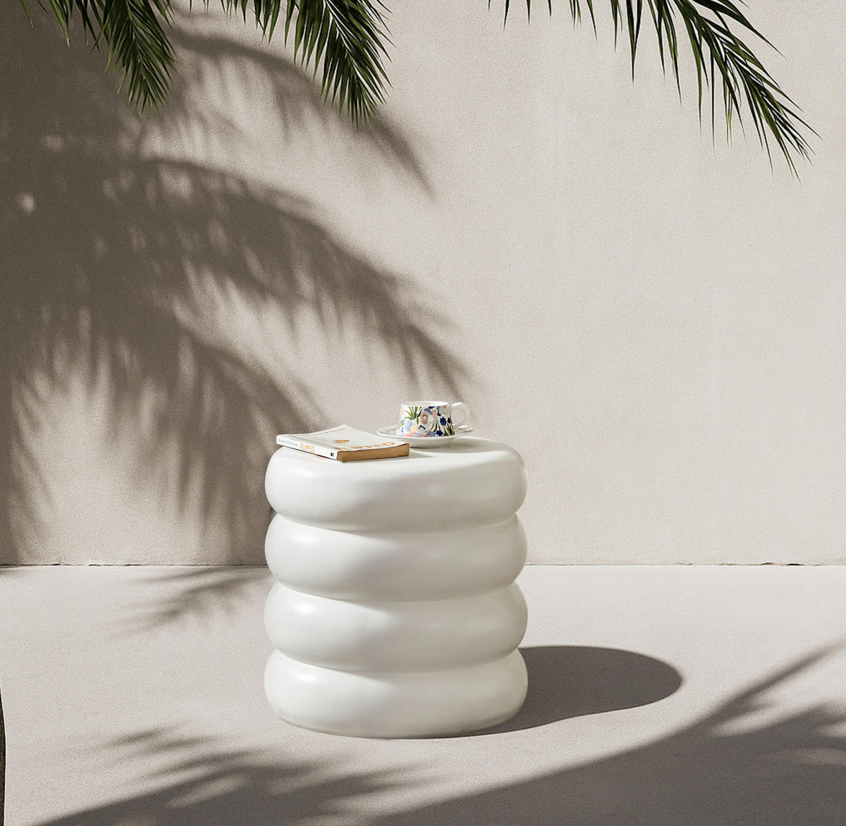 BEISTELLTISCH Rund Weiß 45 x 45 x 52 cm - Weiß, Metall (45/45/45cm) - Nordlys