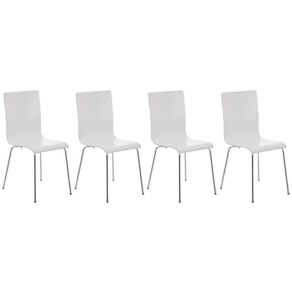 Deluke Besucherstuhl Weiß 43x87x47 cm