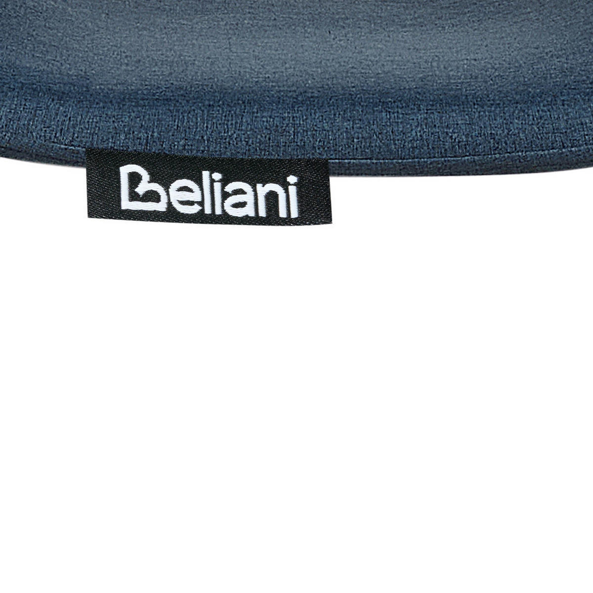 STUHL 2er-Set Stoff dunkelblau/schwarz Elma - Blau/Schwarz, Textil (63/76/50cm) - Beliani