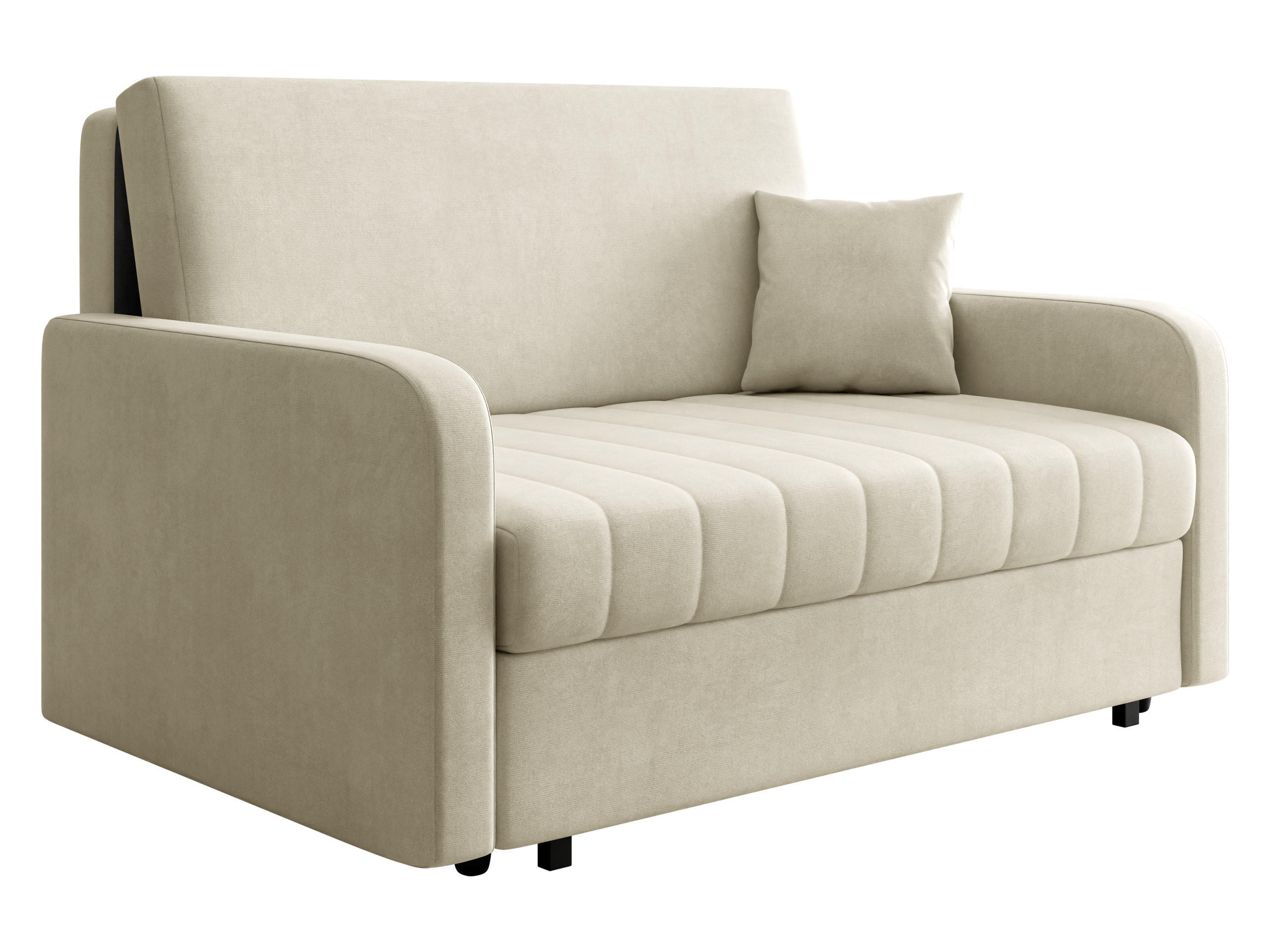SCHLAFSOFA Viva Silk III - Schwarz/Naturfarben, Holz/Textil (152/85/98cm) - MIRJAN24