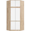 KLEIDERSCHRANK Sonoma Eiche, Weiß 100x50x235 cm - Weiß/Sonoma Eiche, Holzwerkstoff (100/235/50cm) - Akord