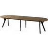 ESSTISCH Twixy XXL groß rund oval ausziehbar, Eiche Braun Rustikal 100-300/100/76 cm - Alteiche/Schwarz, Holz/Holzwerkstoff (100/100/76cm) - WFL GROUP