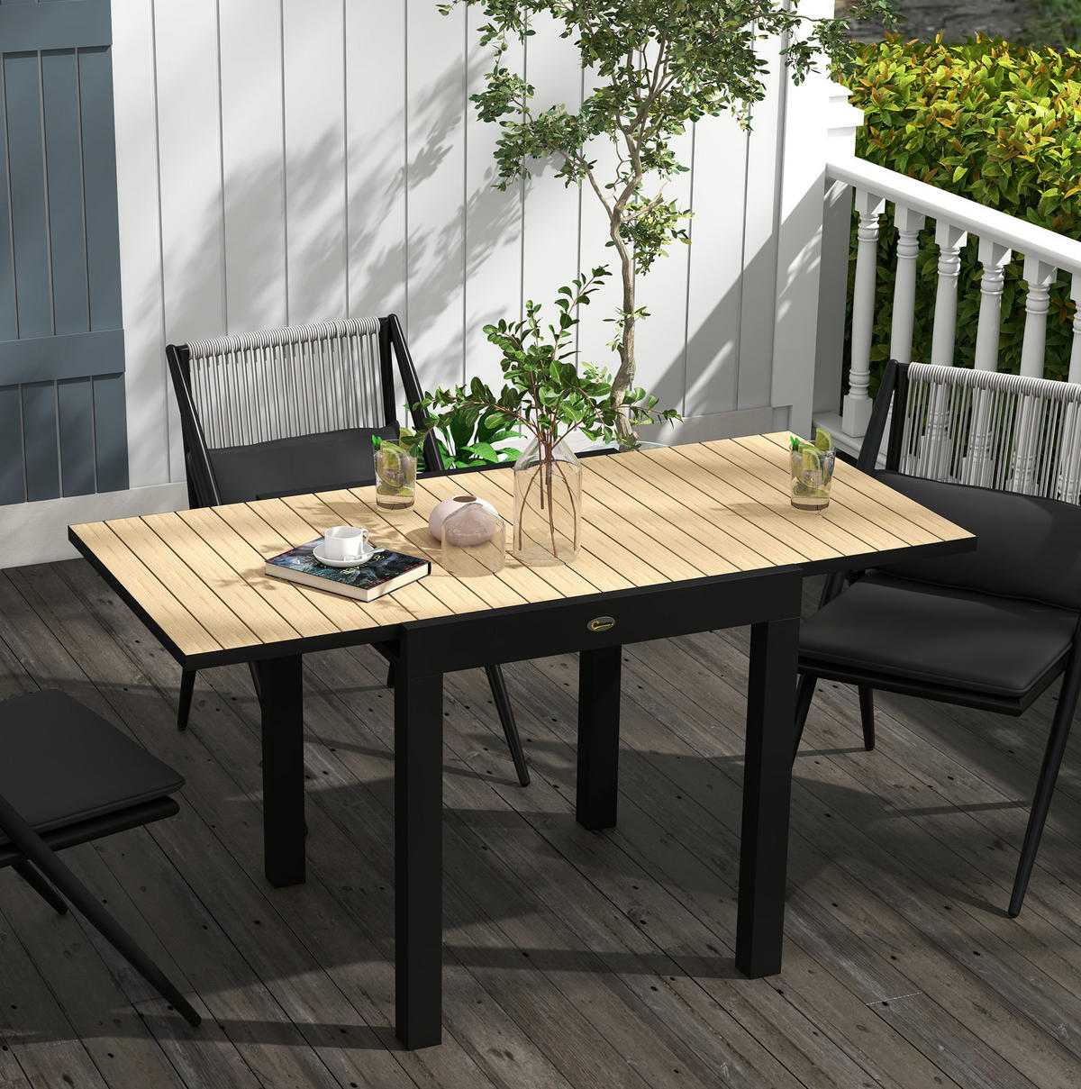 GARTENTISCH 162/80/75 cm gelb aus Aluminium ausziehbar - Gelb, Metall (162/80/75cm) - OKWISH