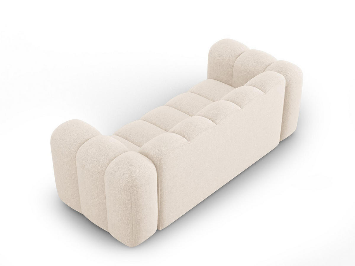 SOFA Lupine aus Chenille-Stoff leichtes beige 2 Sitzplätze - Creme, Textil (95/70/200cm) - Micadoni