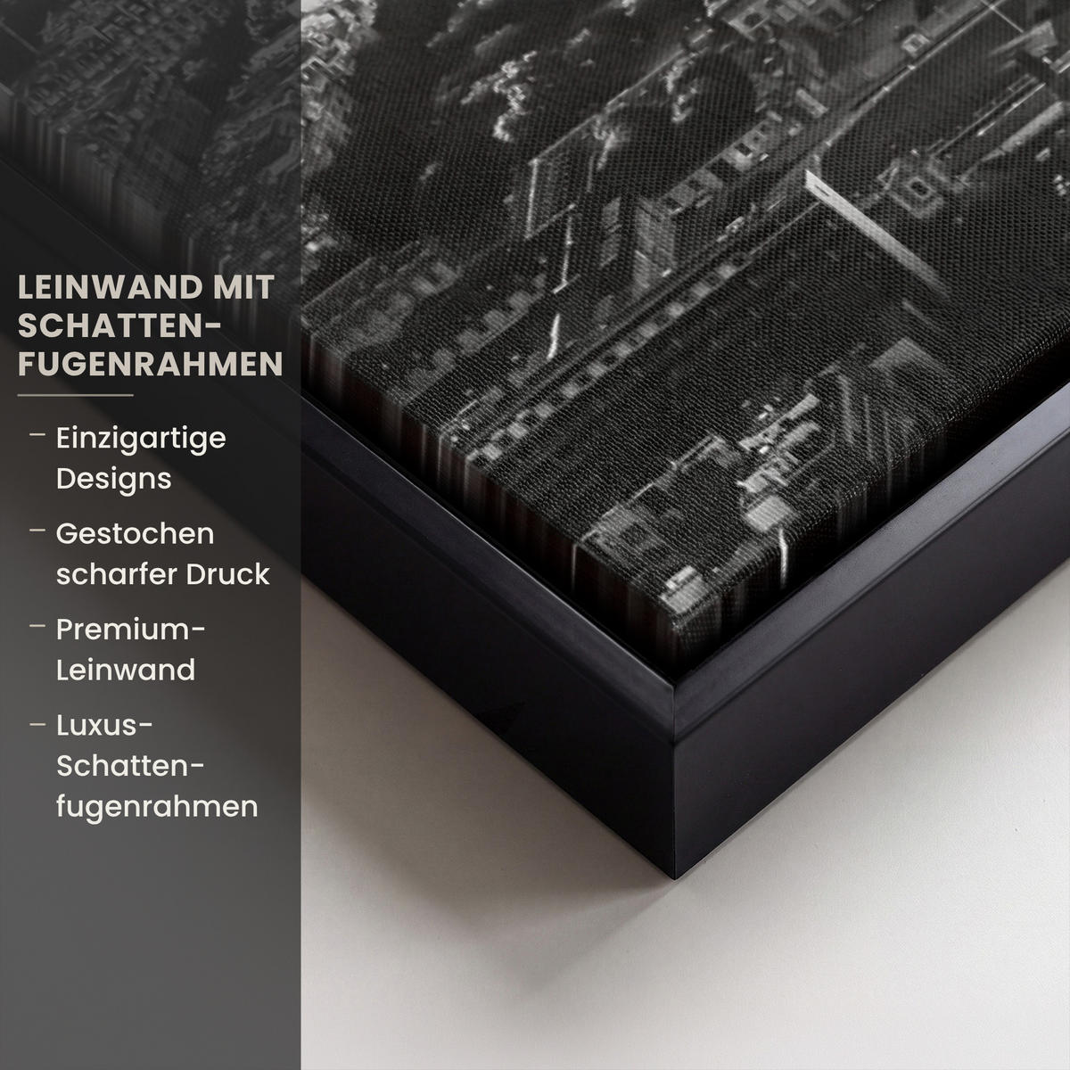 LEINWAND Bilder mit Rahmen - Paris - Skyline - Eiffelturm - Stadt - Wolken - 40x60 - Dunkelgrau, Textil (40/60cm) - MuchoWow