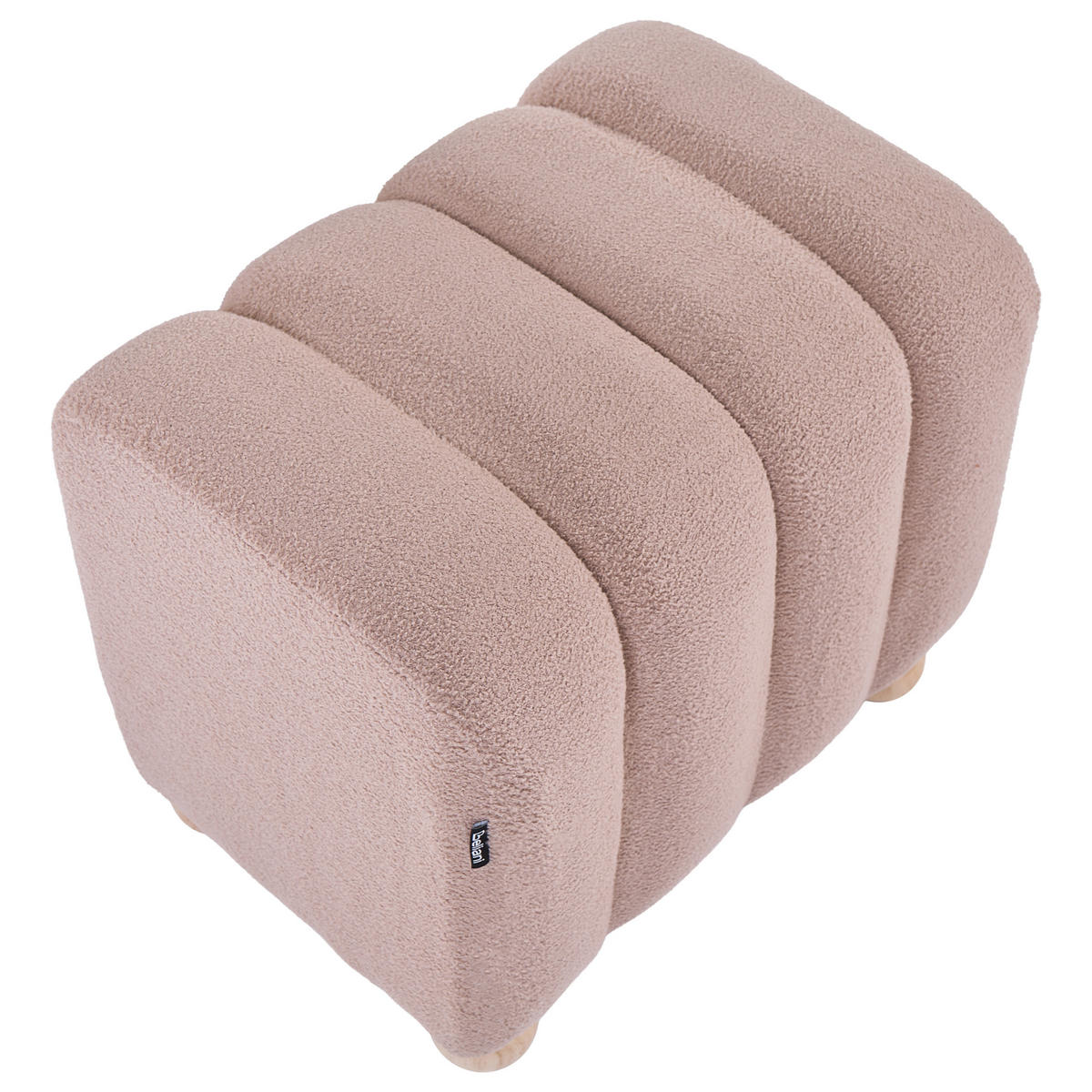 POUF Bouclé Beige Idyllwild - Beige, Textil (49/45/39cm) - Beliani