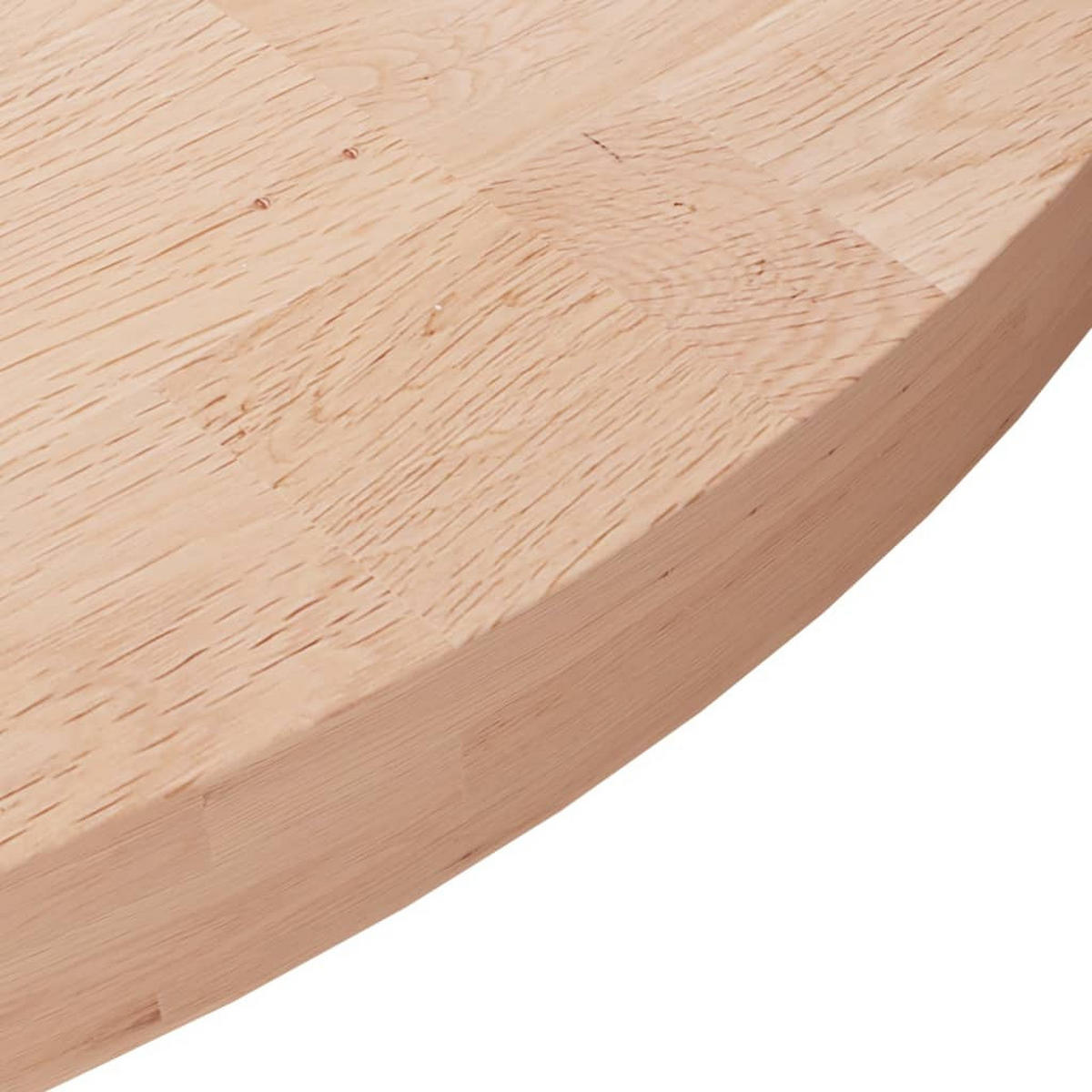 TISCHPLATTE Runde Ø70/4 Cm Unbehandeltes Massivholz Eiche - Naturfarben, Holz (70/70/4cm) - vidaXL