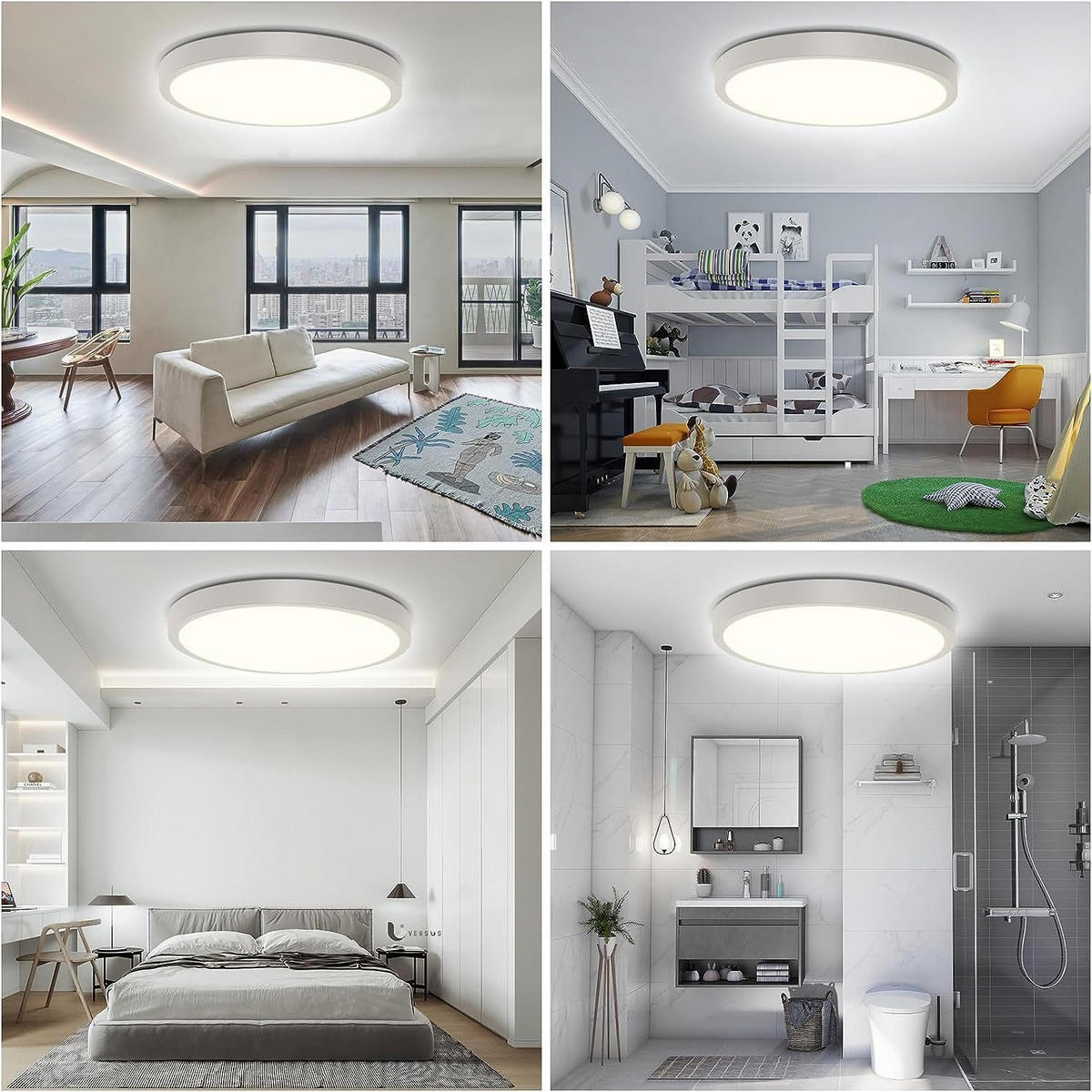 LED-DECKENLEUCHTE Hardy 23 cm - Weiß, Kunststoff (23/23/2.1cm) - Nettlife