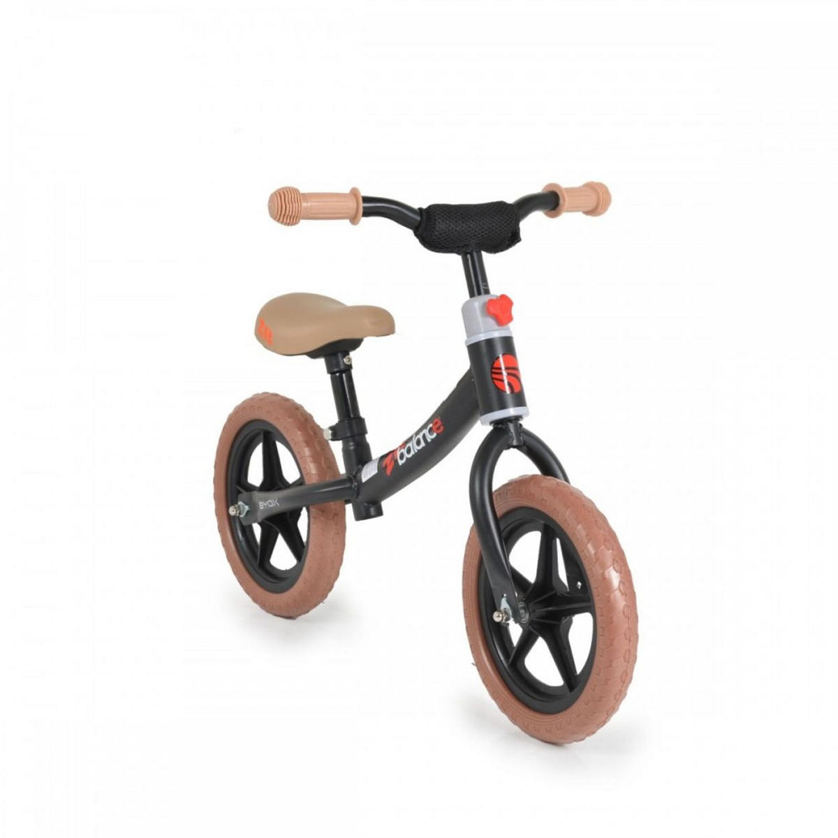 LAUFRAD 2B 12 Zoll schwarz Anti-Rutsch-Griffe, Sattel einstellbar - Schwarz, Metall (81/41/55cm)