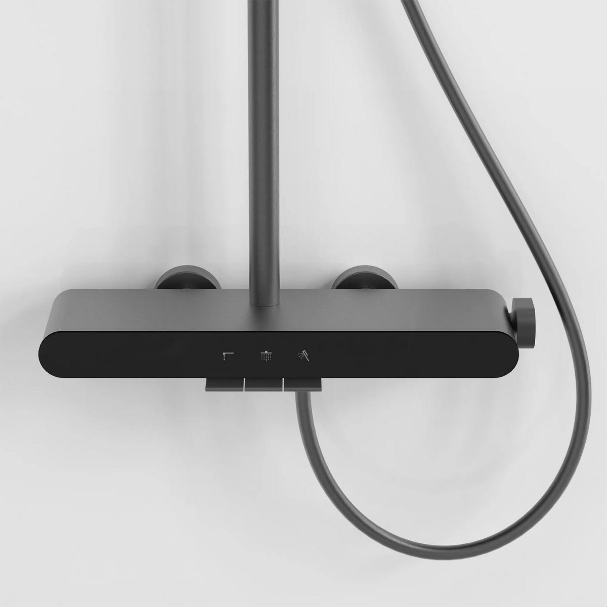 DUSCHGARNITUR Rea Farel Titan - Titanfarben, Metall (15.5/128/40cm) - REA
