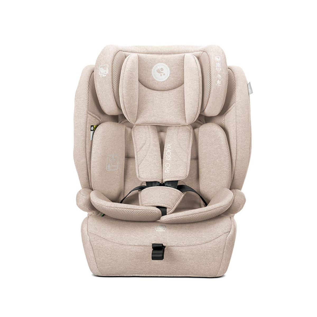 KINDERSITZ i-Size Rio beige/braun (76 - 150 cm) Isofix Top Tether Kissen verstellbar - Beige, Kunststoff (45/60/43cm) - Lorelli