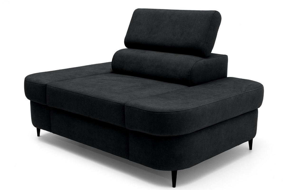 SESSEL PRIAM mit verstellbare Kopfstütze Velours Anthrazit - Anthrazit/Schwarz, Holz/Textil (145/97/105cm) - Muffo