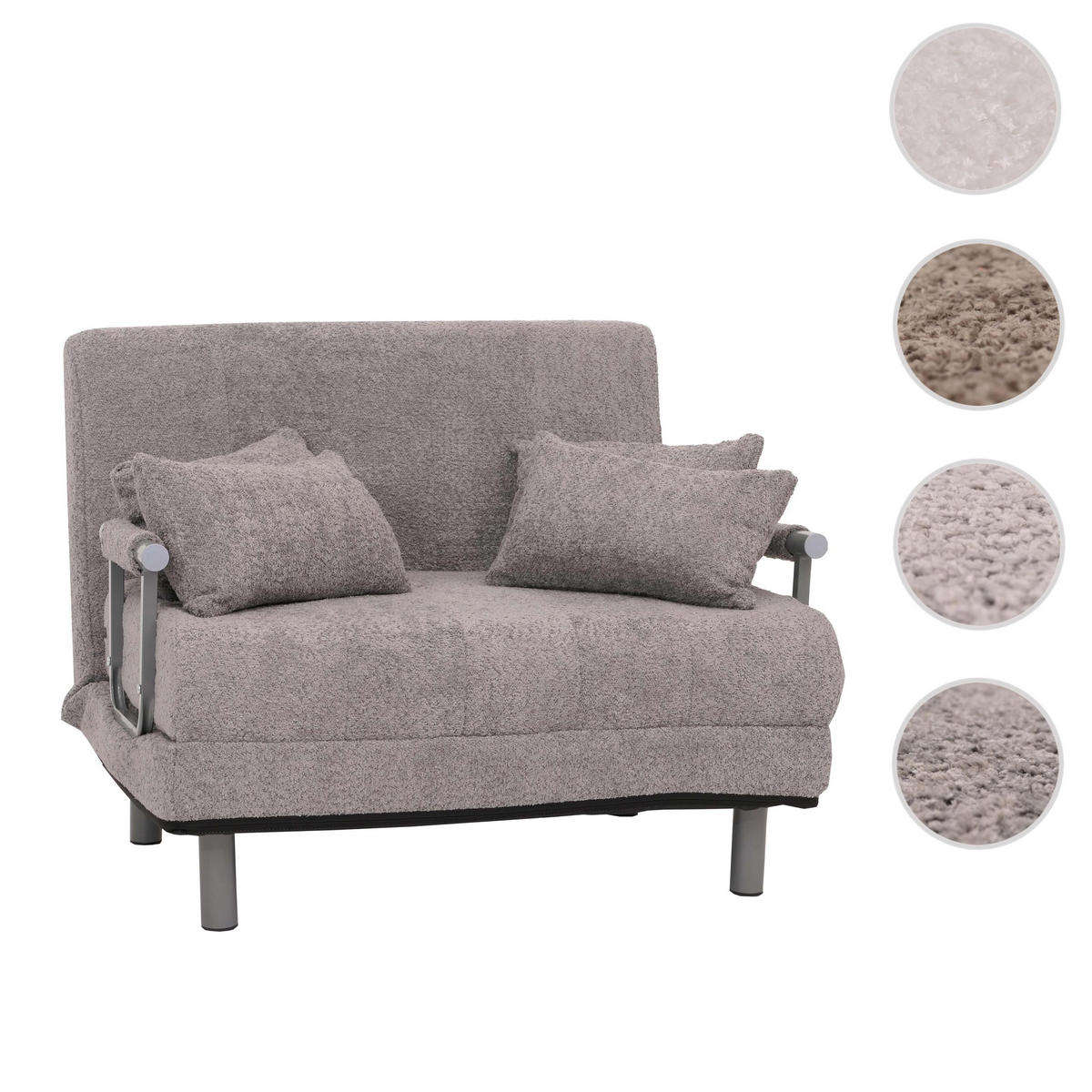 SCHLAFSESSEL Anthrazit - Anthrazit, Textil (105/80/190cm) - MCW