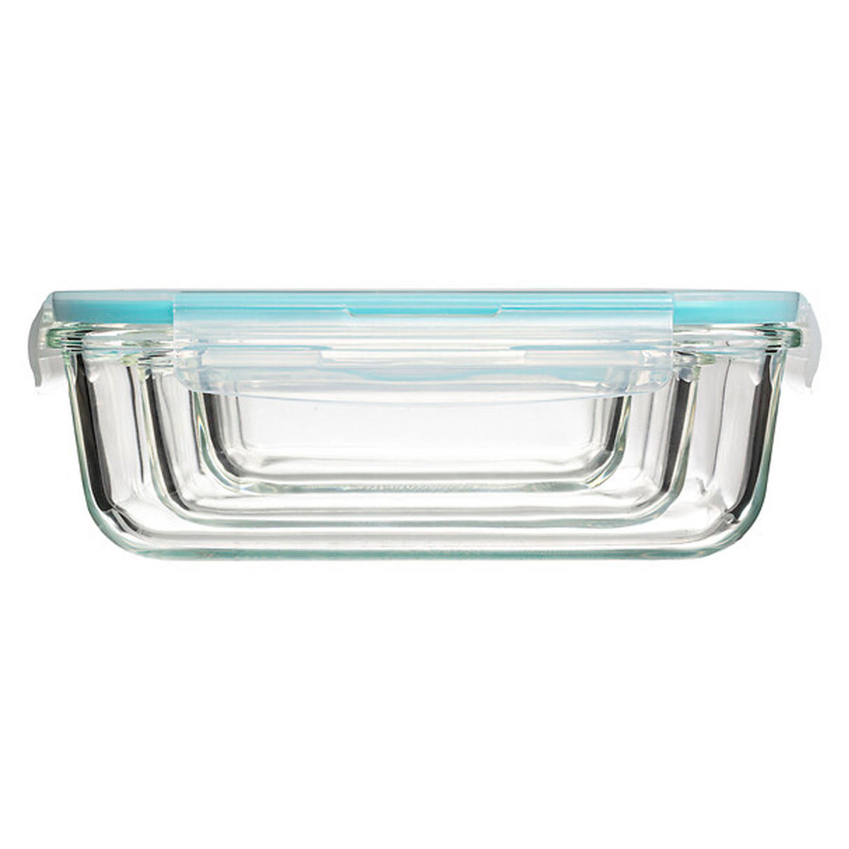 FRISCHHALTEDOSEN-SET Clipeat S 3-tlg., Glas, Kunststoff, Blau - Blau, Glas (15.5/7.5/21.5cm) - 5five Simply Smart