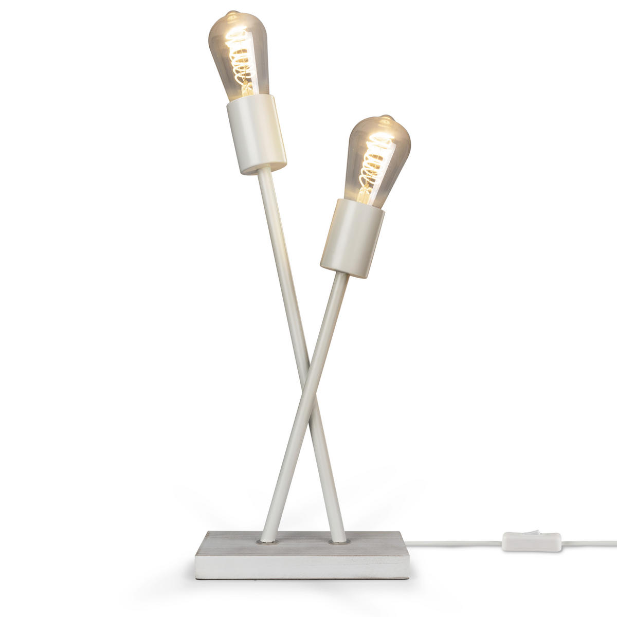 TISCHLAMPE Iks Tl - Weiß, Metall (18/10/41cm) - Paco Home