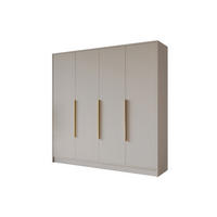 KLEIDERSCHRANK - PORTO - 200 - Kaschmir - Kaschmir/Goldfarben, Holzwerkstoff (200/200/51cm) - ALTDECOR