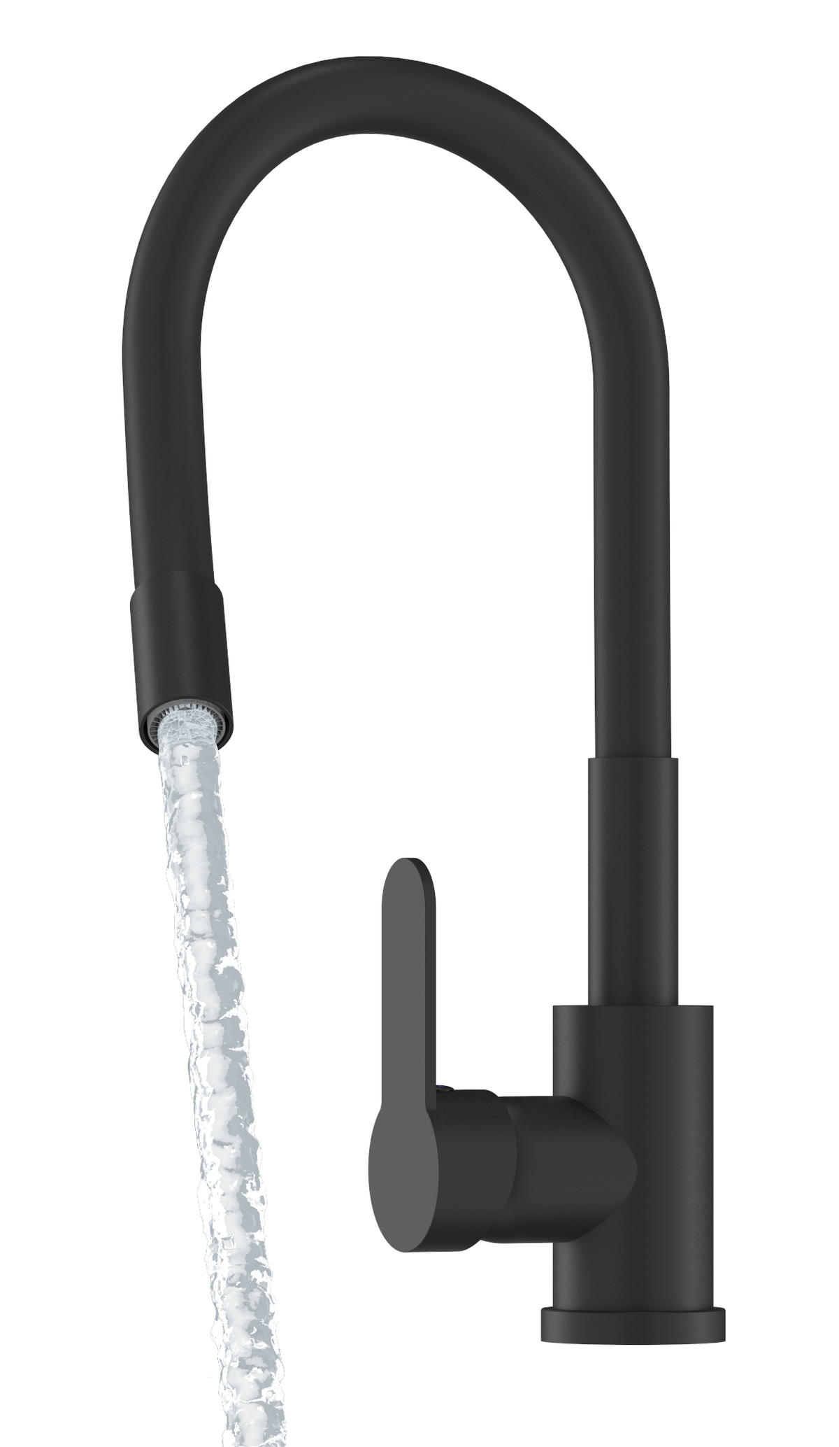 SPÜLBECKEN MILANO mit Batterie Siphon - Schwarz, Kunststoff/Stein (46/16/57cm) - Granitan