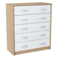 SCHUHSCHRANK mit 5 Fächern - Eichefarben/Weiß, Holzwerkstoff (74/85/35cm) - Home Collective