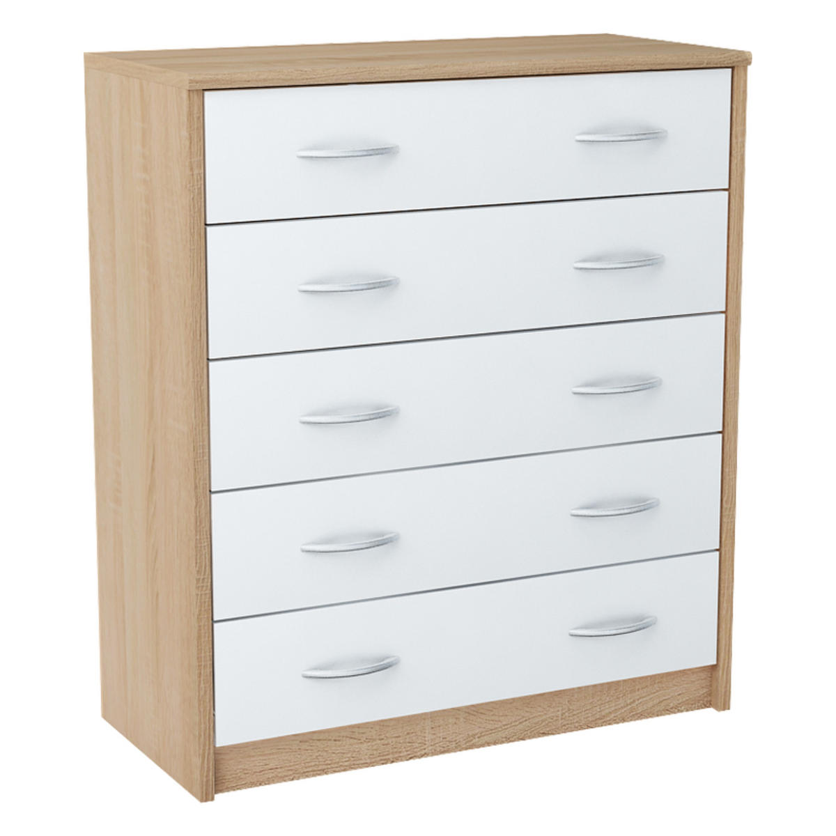 SCHUHSCHRANK mit 5 Fächern - Eichefarben/Weiß, Holzwerkstoff (74/85/35cm) - Home Collective
