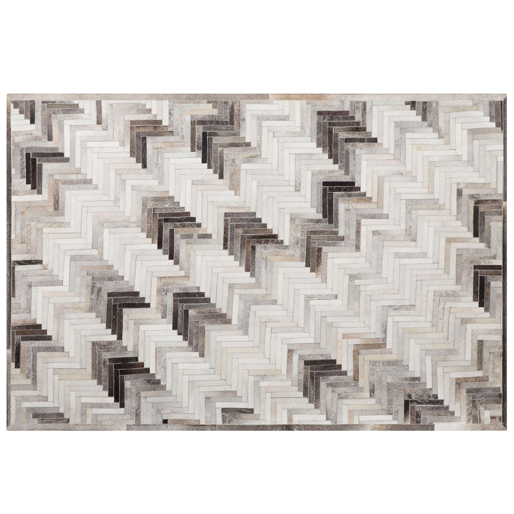 KURZFLOR-TEPPICH Arsuz 200/140 cm - Grau, Fell (140/200cm) - Beliani