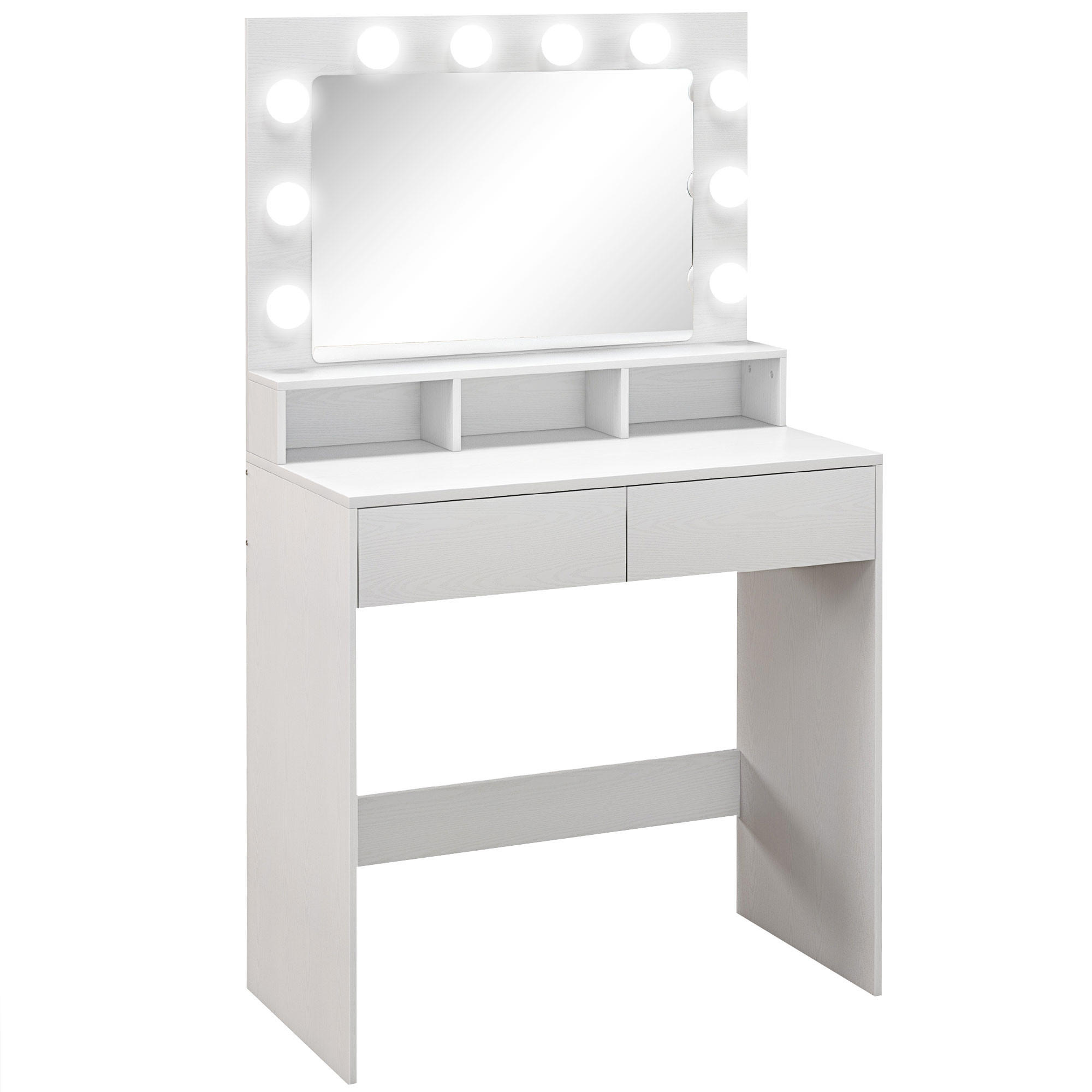 SCHMINKTISCH DE-18299 Weiß - Weiß, Holzwerkstoff (40/135/80cm) - ComfortXL