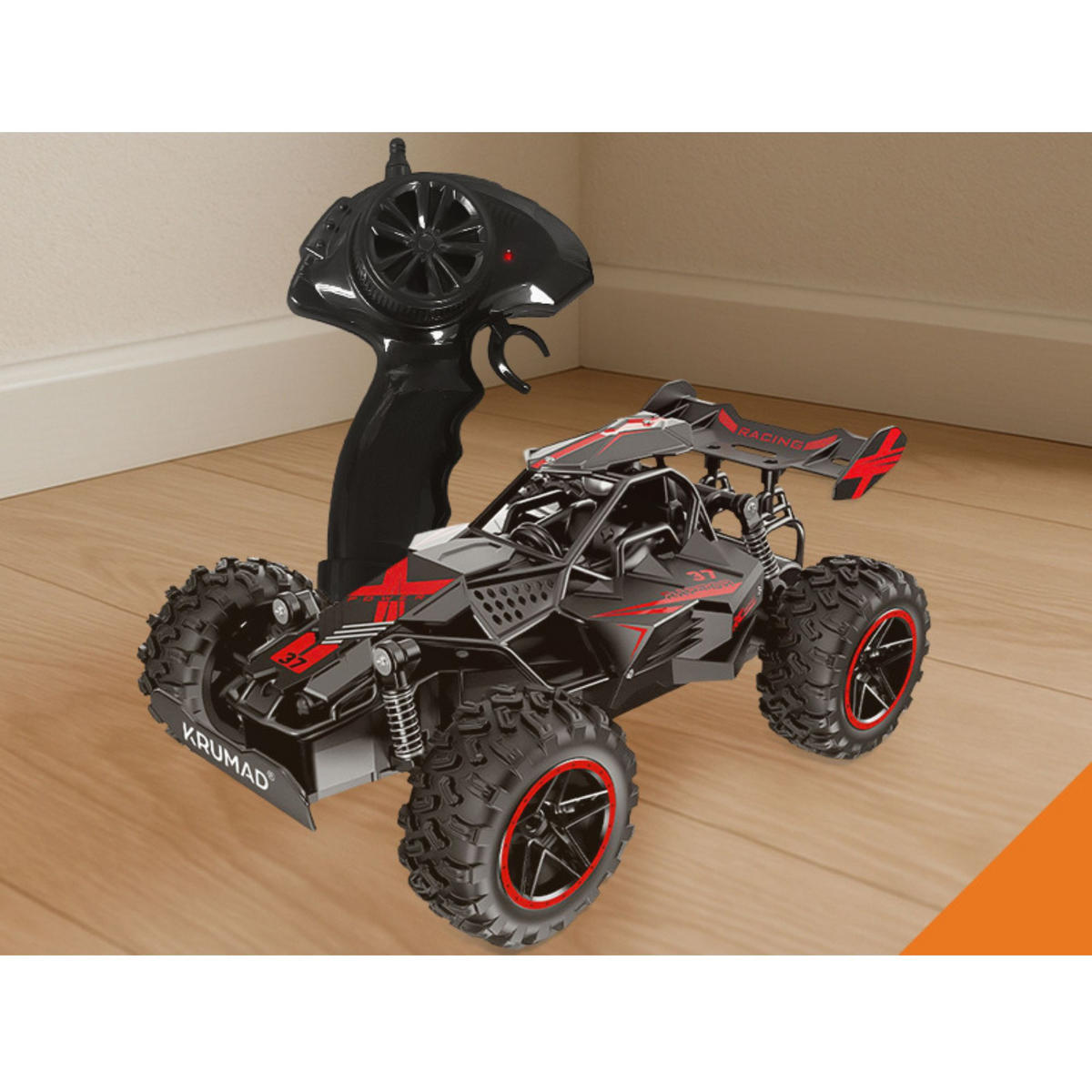 FERNGESTEUERTES AUTO RC für Kinder - Schwarz, Kunststoff (15/9/23cm) - KRUMAD