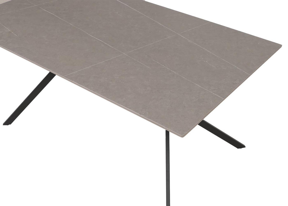 ESSZIMMERTISCH eckig Grau - Grau, Stein (90/160/76cm) - MCW