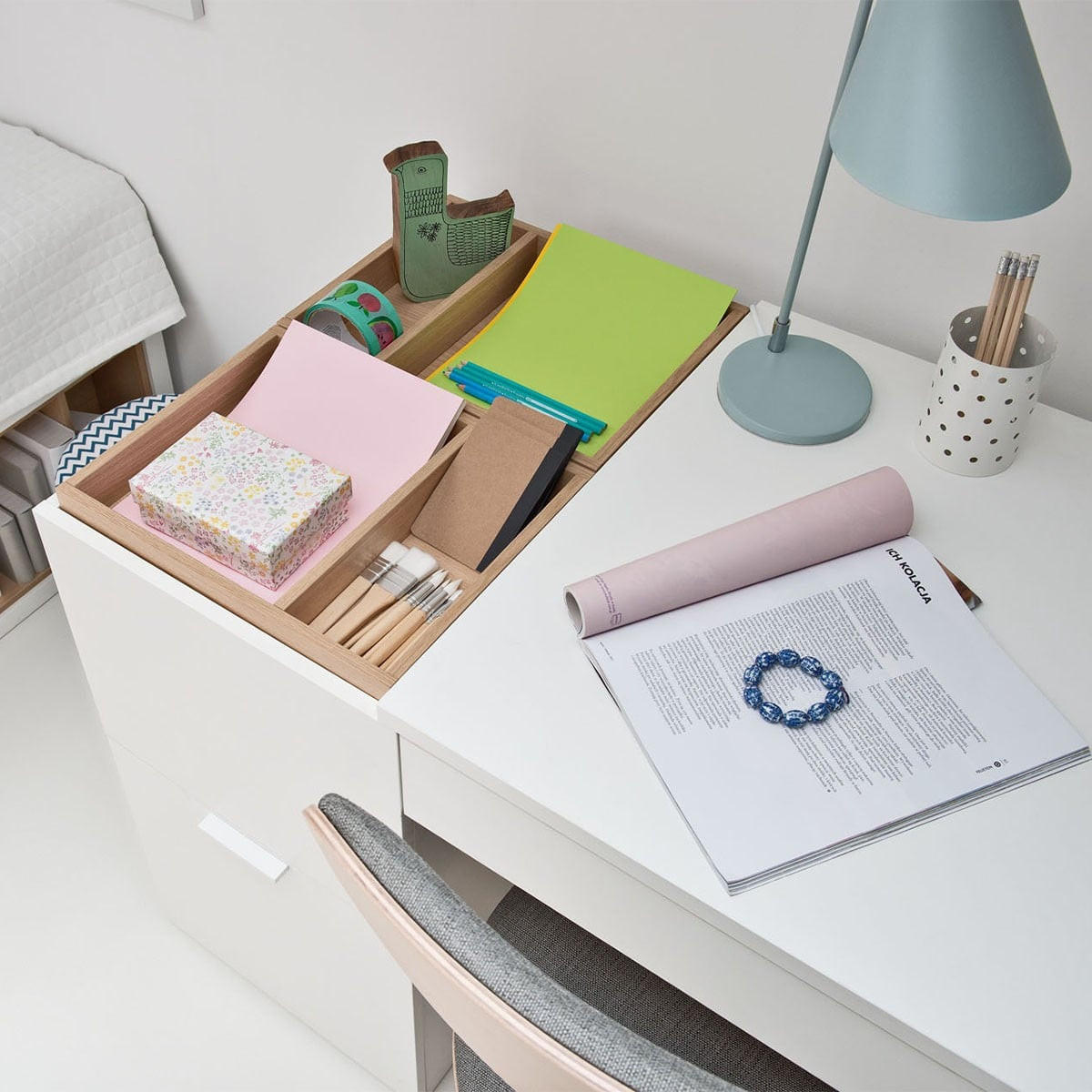 SCHREIBTISCH 140 cm mit Stauraum - 4you - Weiß, Holzwerkstoff (142/78.5/63.5cm) - Calicosy