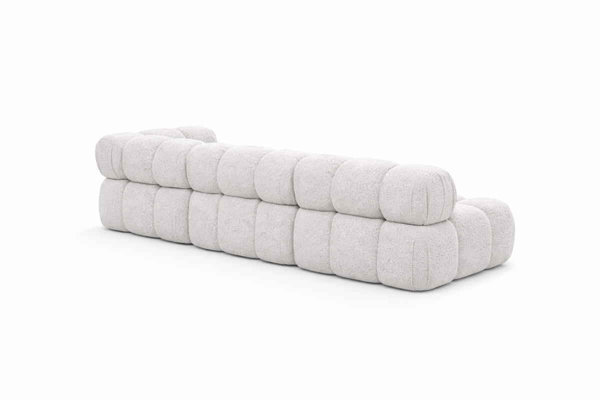 ECKSOFA L-Form Modulare, Bouclé-Stoff Abriamo, Ecru, Links, Selia - Ecru, Holz (285/160cm) - Kaiser Möbel