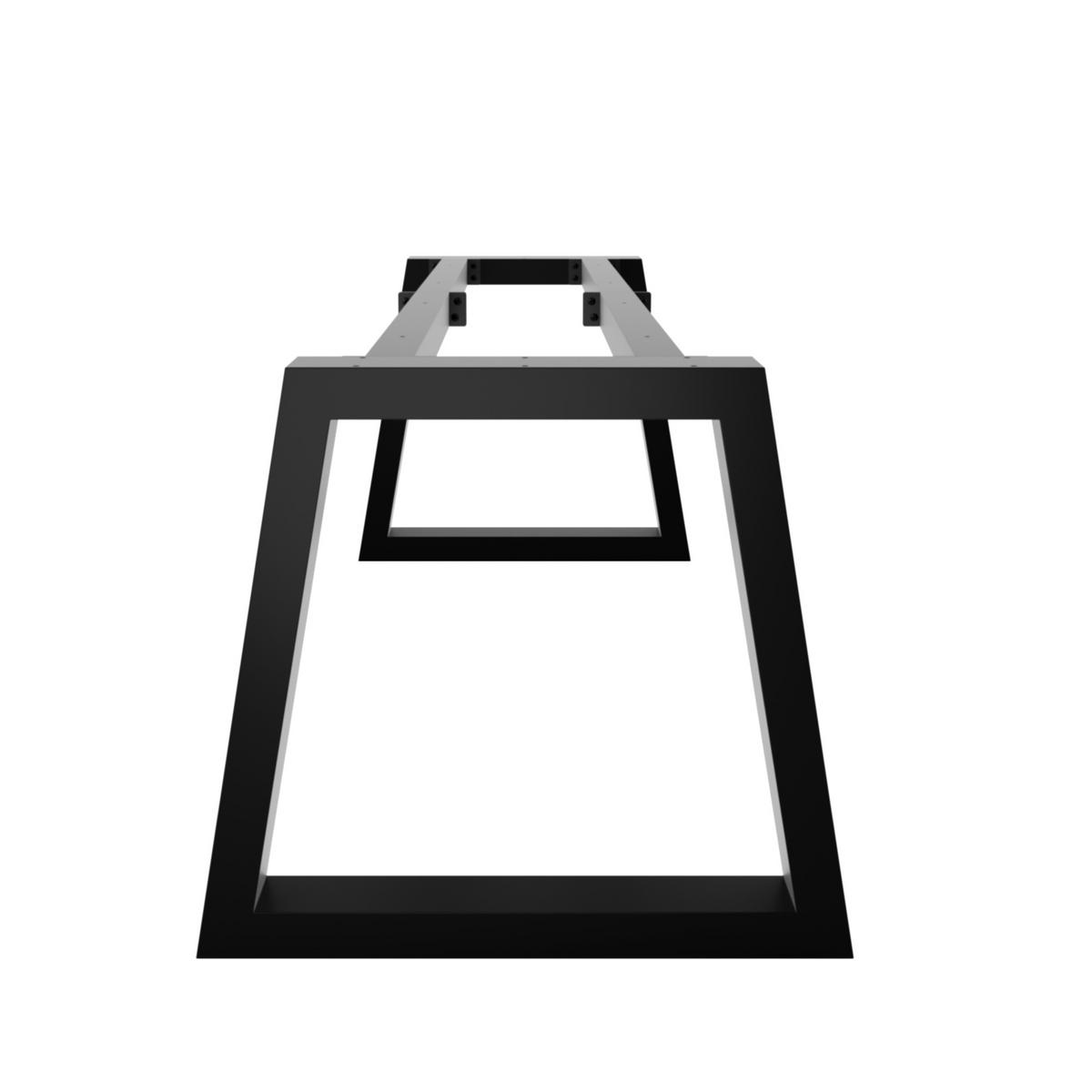 TISCHBEINE Nemesis Extreme Schwarz Metall 280/80/72 cm - Schwarz, Metall (80/72/280cm) - Metalo Pro