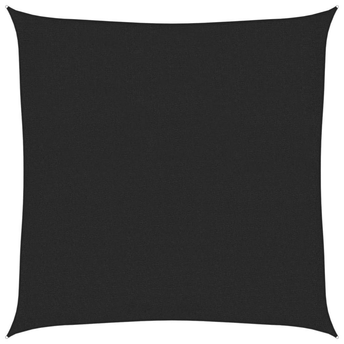 SONNENSEGEL 160 g/m² Schwarz 2,5x2,5 m HDPE - Schwarz, Textil (250/250cm) - furnicato