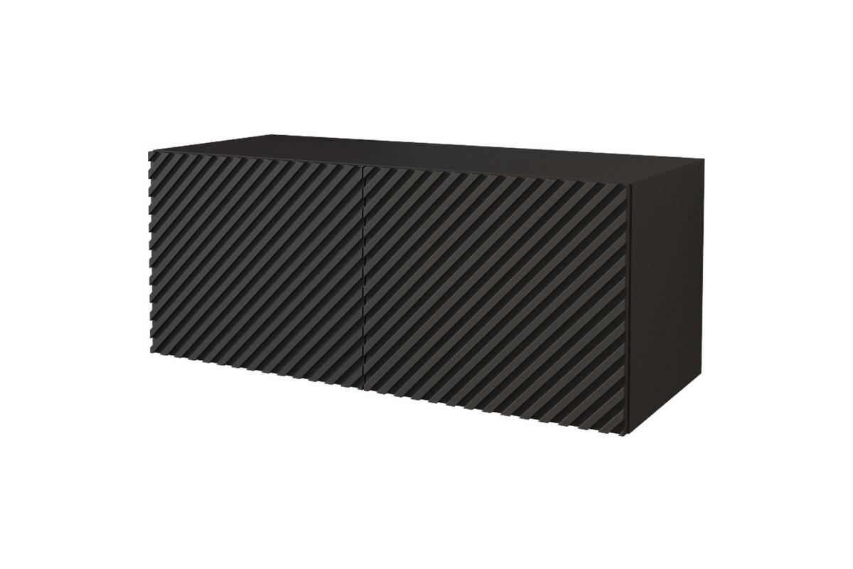 LOWBOARD ZENO-W 100x40x41 cm - Schwarz / Weiß - Weiß, Holzwerkstoff (100/40/41cm) - ALTDECOR