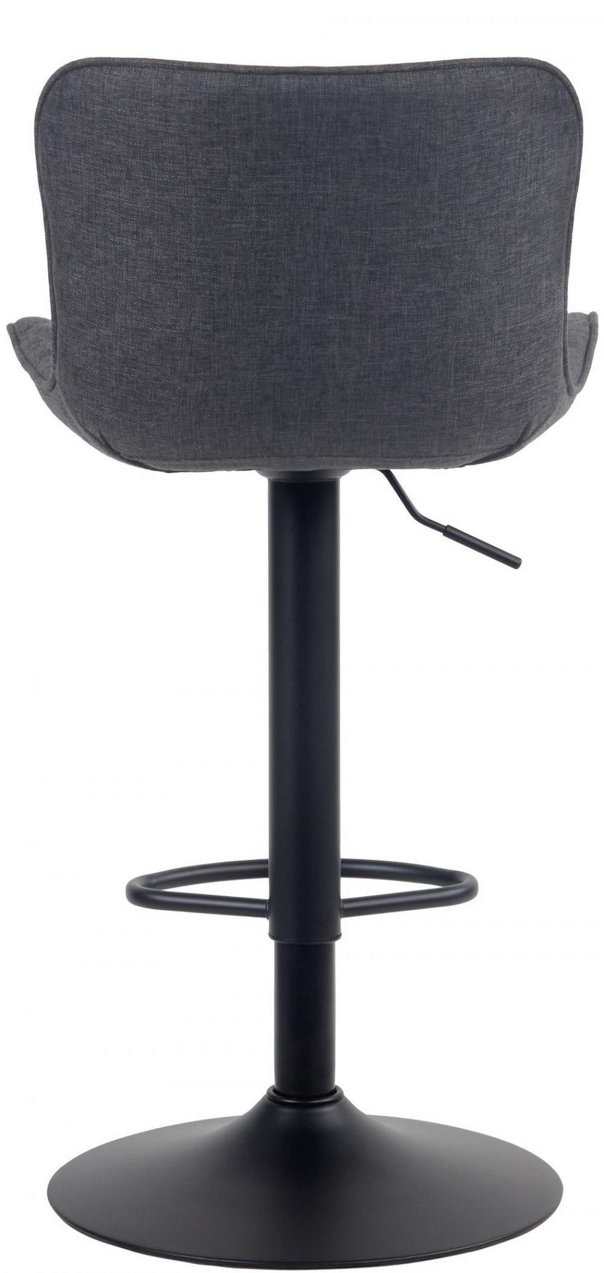 BARHOCKER 2er Set Stoff schwarz - Schwarz, Textil/Metall (48/83/54cm) - CLP