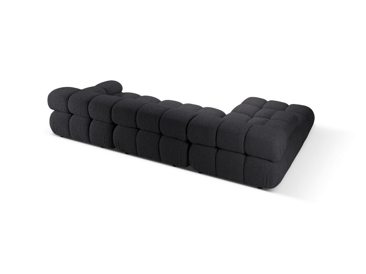 ECKSOFA modular links Bellis aus Boucle graphit 4 Sitzplätze - Graphitfarben, Textil (155/282cm) - Micadoni