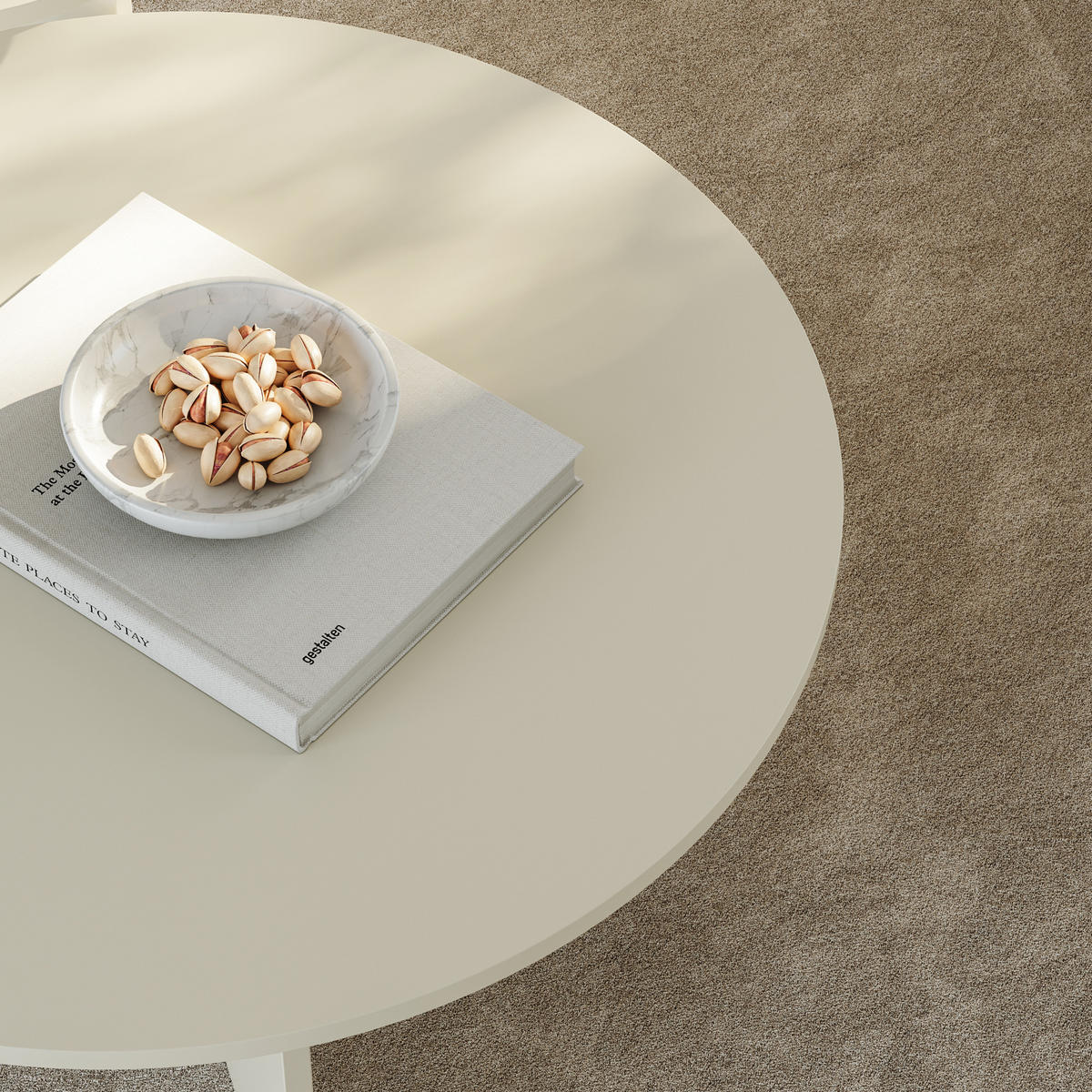 BEISTELLTISCH-SET 2 TLG. Verummetka - Creme, Holzwerkstoff (40/40/49cm) - [en.casa]