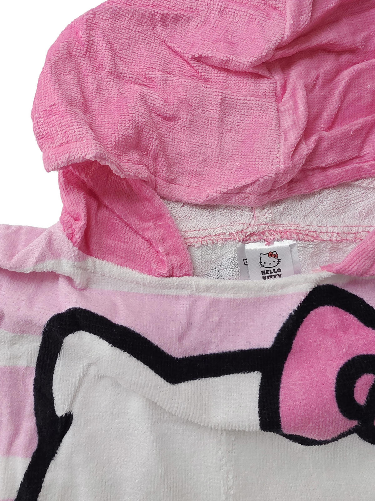 BADEPONCHO Hello Kitty Gestreift Rosa 50 x 100 cm - Rosa, Textil (Einheitsgrößenull) - Hello Kitty