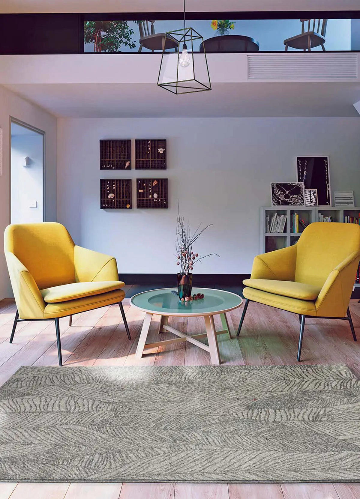 WEBTEPPICH Grau Hojas Sunset 160/230 cm - Grau, Naturmaterialien/Textil (160/230cm) - Atticgo