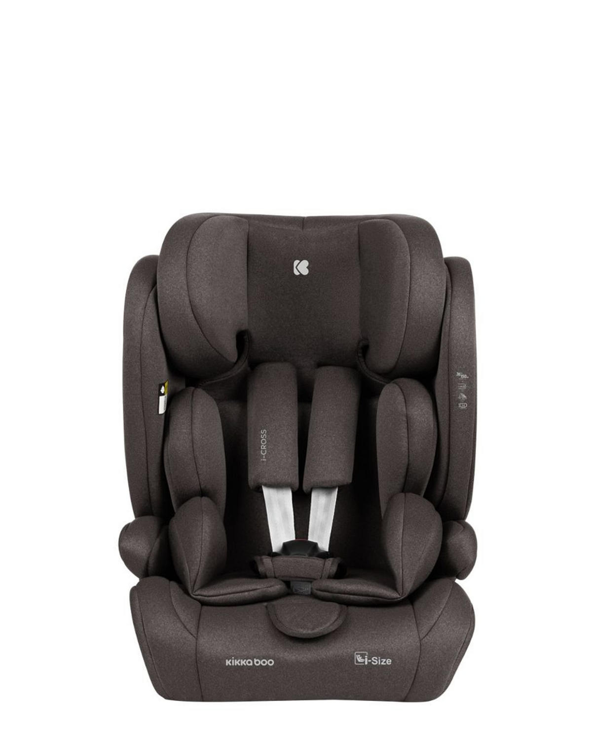 KINDERSITZ i-Cross i-Size Braun (76-150cm) Isofix Top Tether Kopfstütze Gurt - Braun, Kunststoff (40/56/49cm) - Kikka boo
