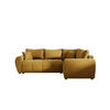 ECKSOFA MOLISA L PLUS Itaka 33 Rechts mit Schlaffunktion - Currygelb, Textil (235/175cm) - Bedante