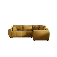 ECKSOFA MOLISA L PLUS Itaka 33 Rechts mit Schlaffunktion - Currygelb, Textil (235/175cm) - Bedante