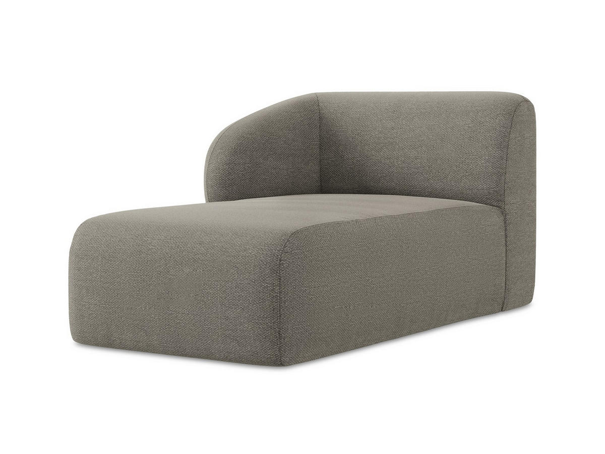 SOFAELEMENT Links Bouclé Stoff Grau - Schwarz/Grau, Holzwerkstoff/Kunststoff (91/75/166cm) - Makamii