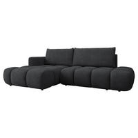 ECKSOFA Soffi, Seite: Links - Dunkelgrau/Schwarz, Holz/Kunststoff (283/166cm) - MIRJAN24