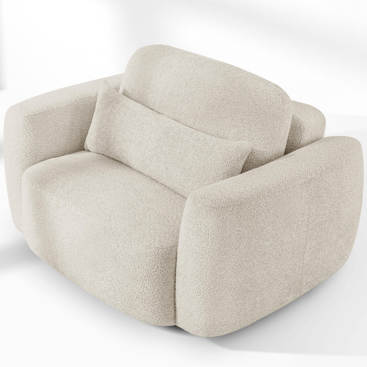 SESSEL ELOSA - Weiß, Holz/Textil (145/85/115cm) - KONSIMO®