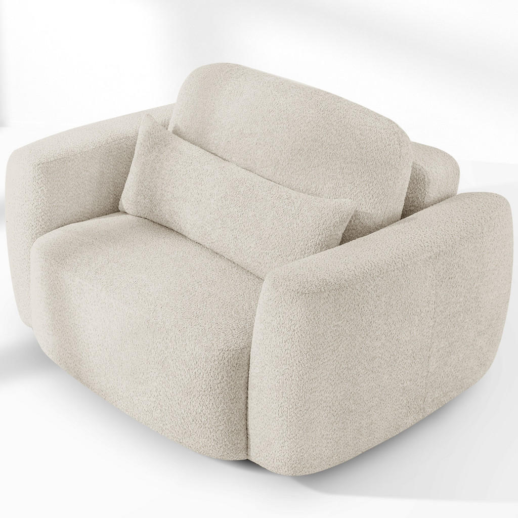 Thumbnail - Konsimo® Sessel, Weiß, Holz, Textil, 1-Sitzer, 145x85x115 cm, Wohnzimmer, Sessel, Polstersessel