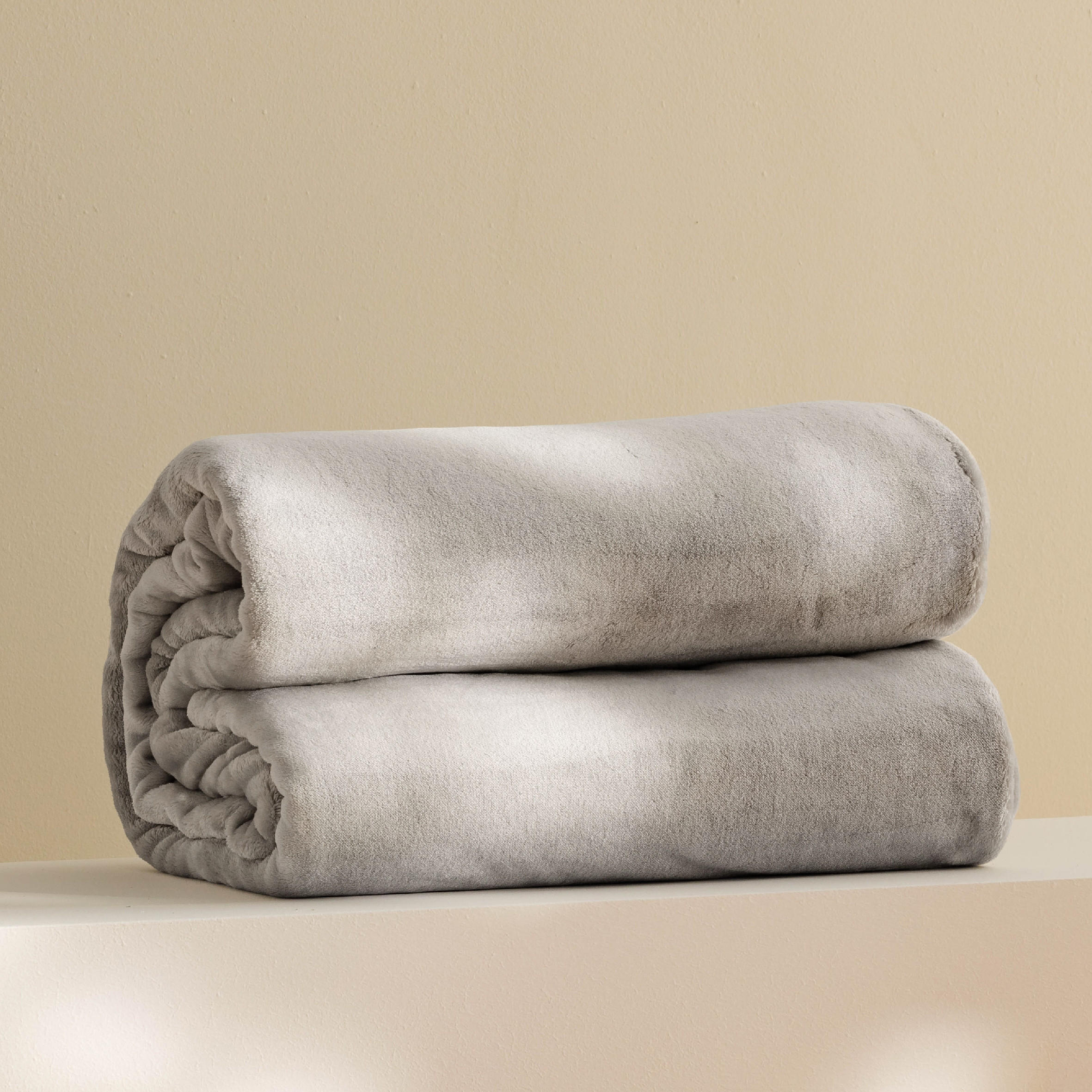 DECKE Floss - Hellgrau, Textil (200/220cm) - home&you
