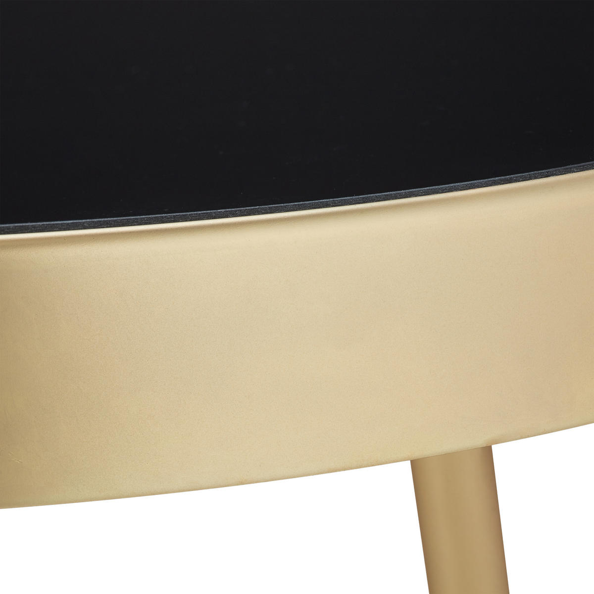 BEISTELLTISCH - Goldfarben, Glas/Metall (42/42/46cm) - Relaxdays