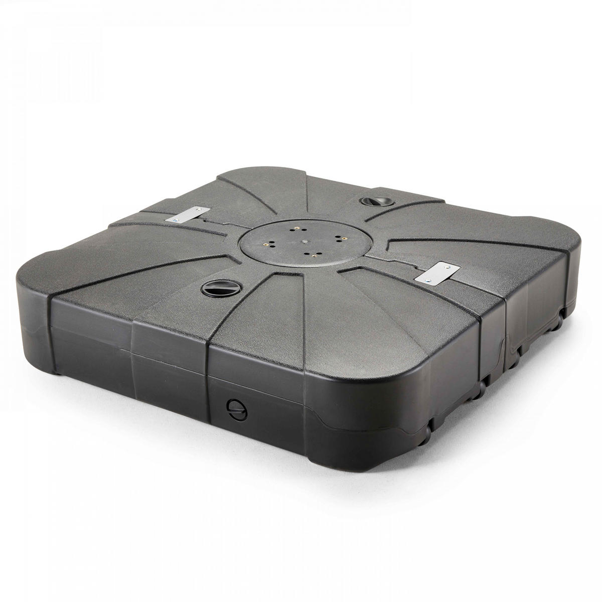 SONNENSCHIRM 3x3m mit Gewichtsplatten, Lehm - Pink, Metall (300/300cm) - Oviala