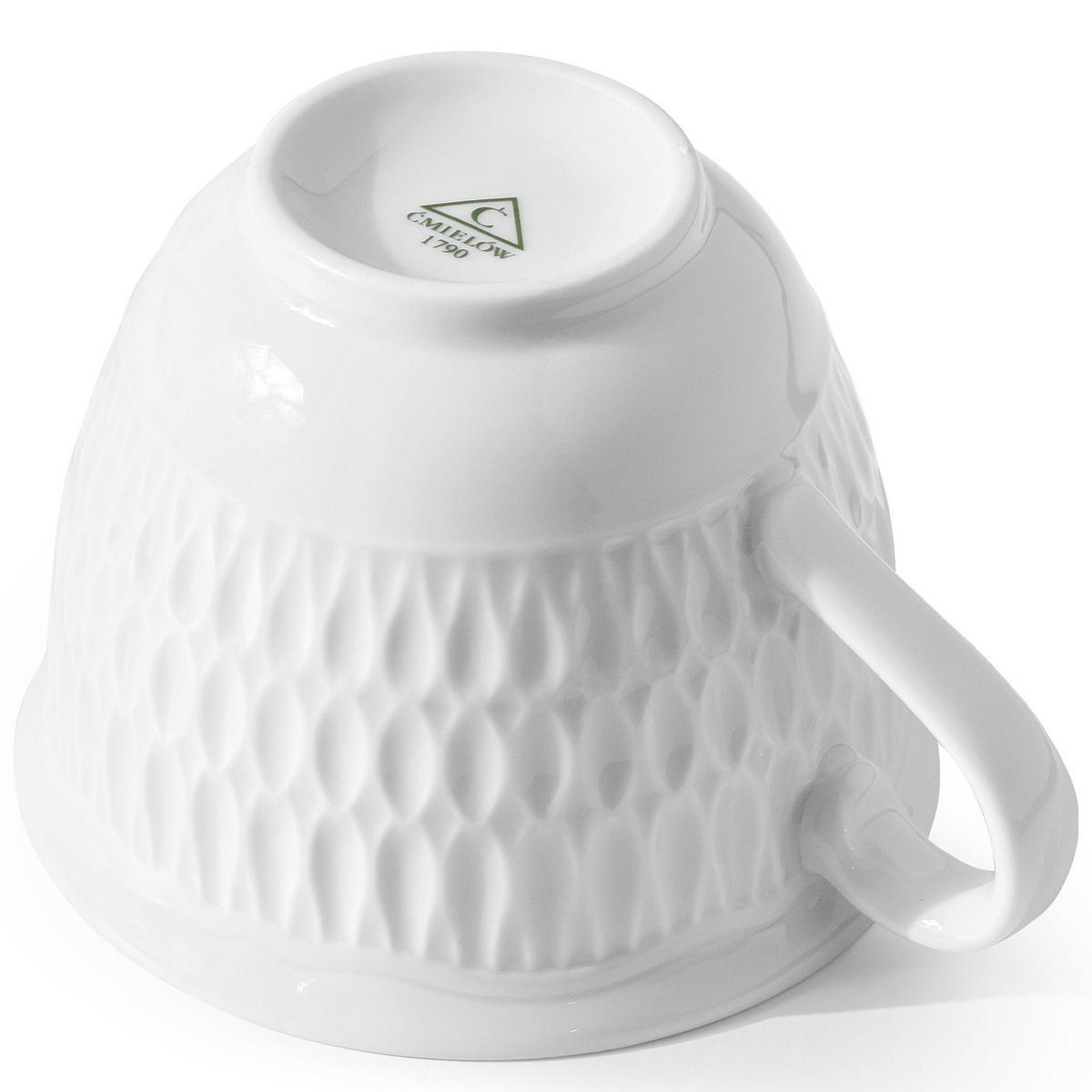 KAFFEESERVICE 6 Personen CMIELOW SOFIA 21-tlg aus Porzellan - Weiß, Keramik (21/22/21cm) - KONSIMO®